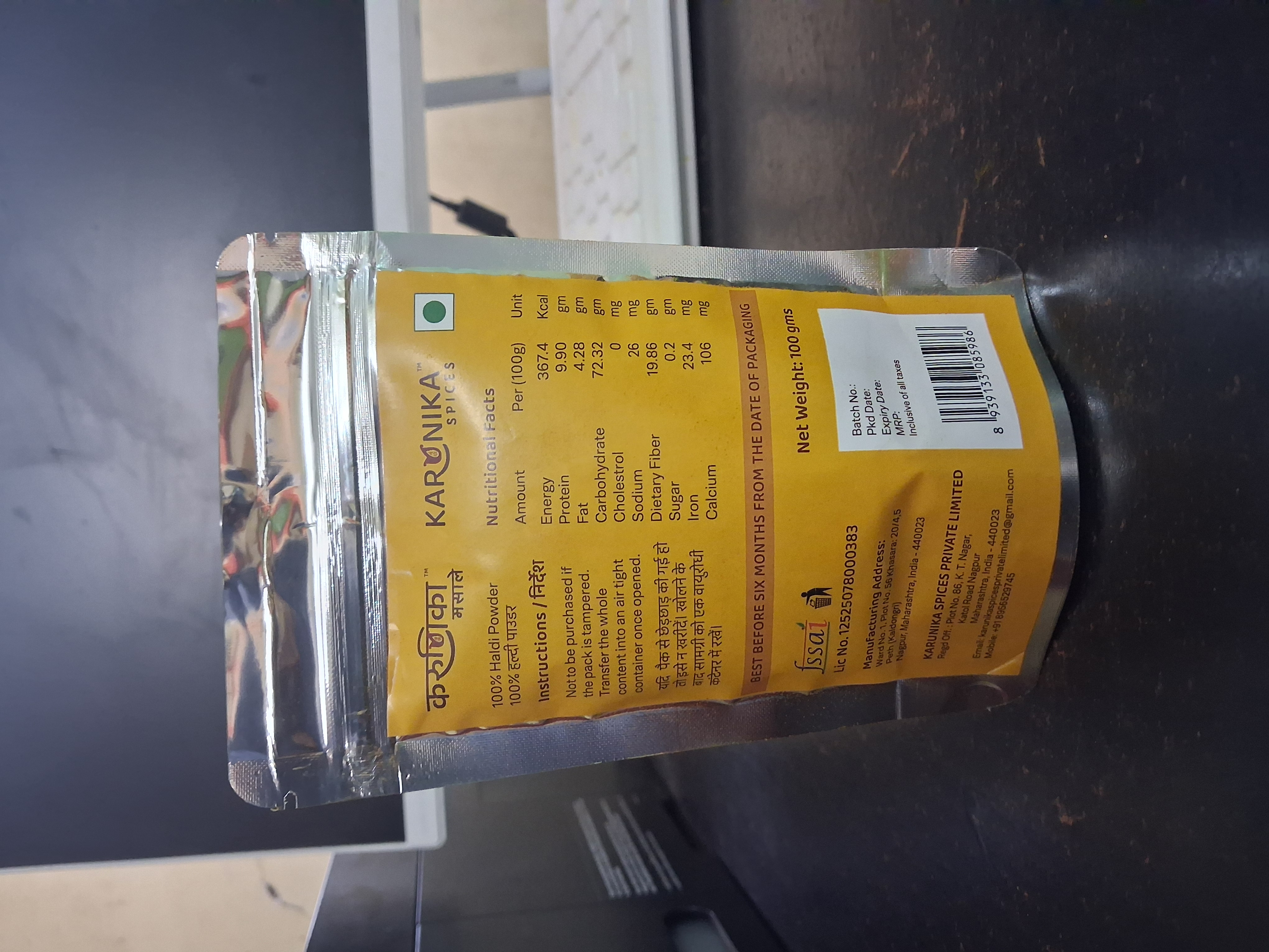 Golden Spices (Kandhamal Turmeric Powder HSN CODE 09103030)